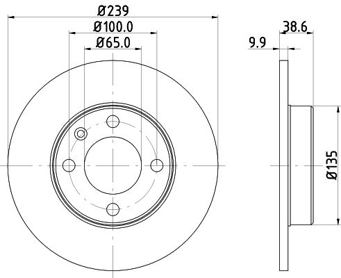 HELLA PAGID Тормозной диск 8DD 355 100-051